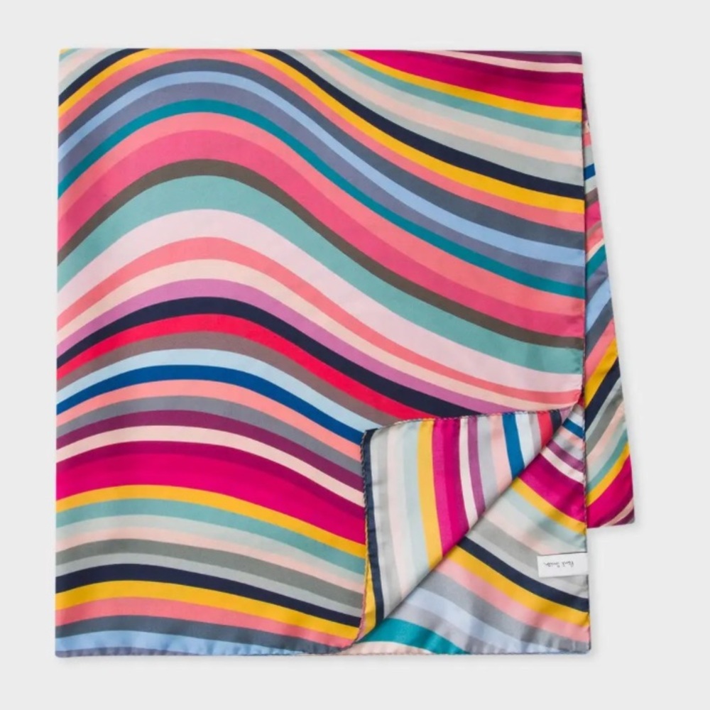 Paul Smith Multicolor Swirl Silk Scarf